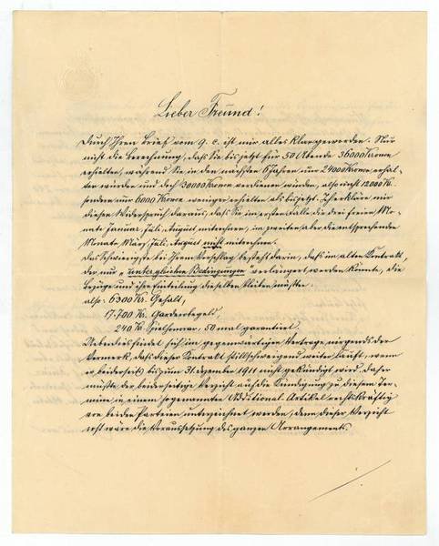 Eigenh. Brief mit U.