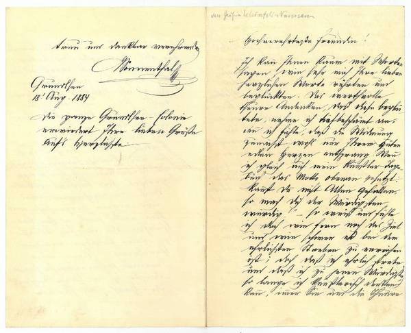 Eigenh. Brief mit U.