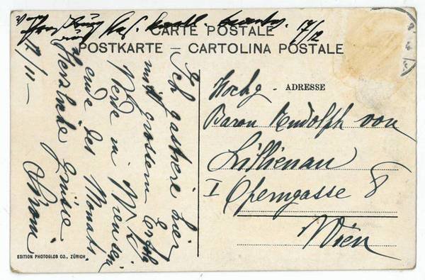 Eigenh. Postkarte m. U.