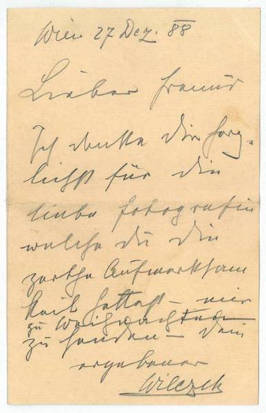 Eigenh. Brief m. U. und eigenh. Visitenkarte mit U.