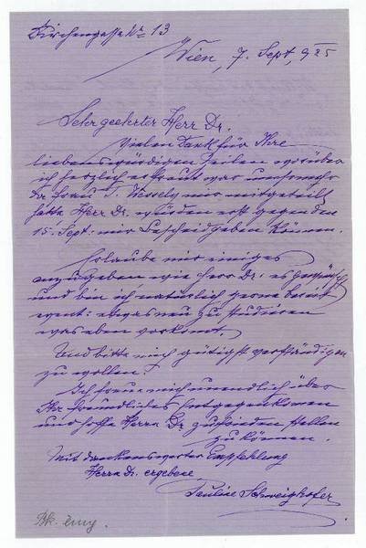 Eigenh. Brief mit U.