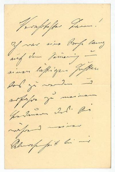 Eigenh. Brief mit U.