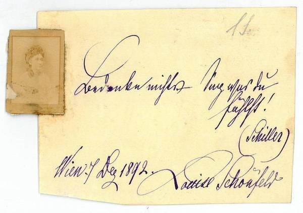 Eigenh. Widmung mit U.