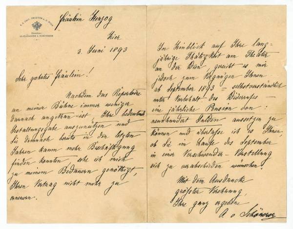 Eigenh. Brief mit U.