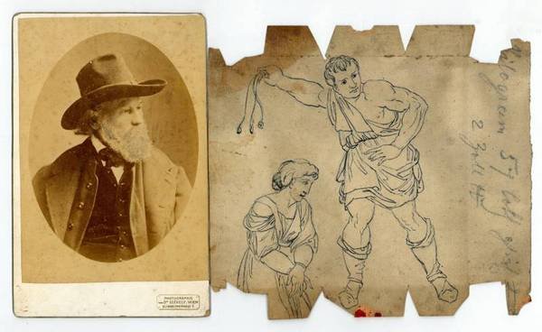 Eigenh. Tuschskizze.