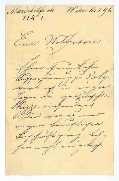 Eigenh. Brief mit U.