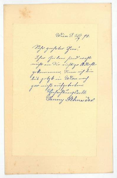 Eigenh. Brief mit U.