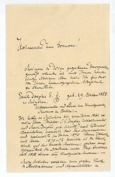 Eigenh. Brief mit U.