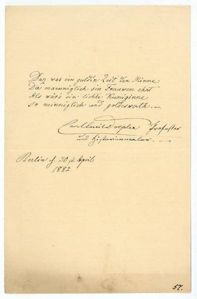 Eigenh. Widmung mit U.