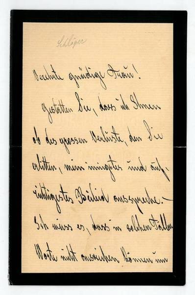 Eigenh. Brief mit U.