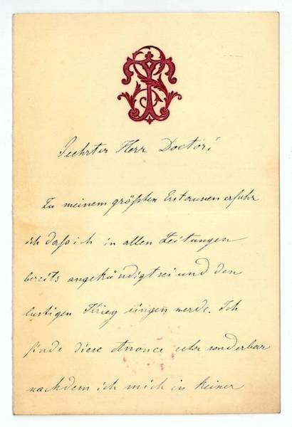 Eigenh. Brief mit U.