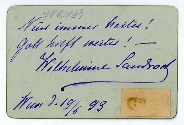 Eigenh. Widmung mit U.