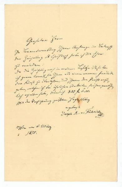 Eigenh. Brief mit U.