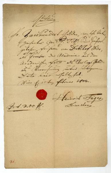 Eigenh. Quittung mit U.