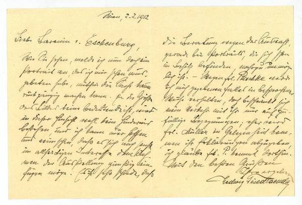 Eigenh. Brief mit U.