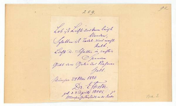 Eigenh. Widmung mit U.