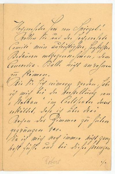 Eigenh. Brief mit U.