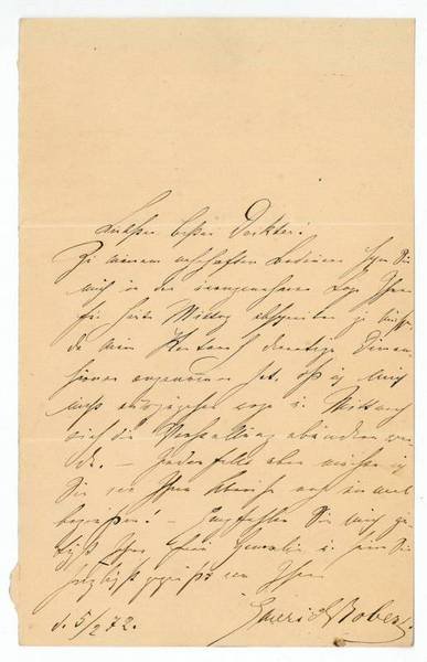 Eigenh. Brief mit U.