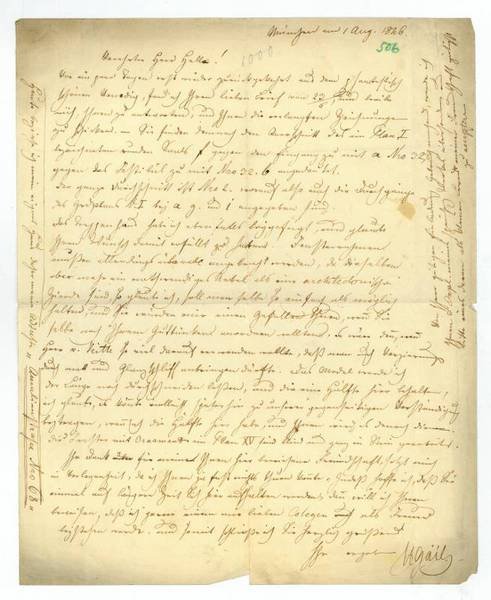 Eigenh. Brief mit U.