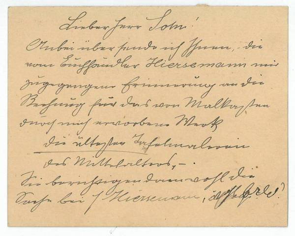 Eigenh. Brief mit U.