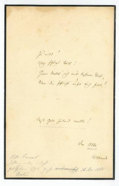 Eigenh. Widmung mit U.