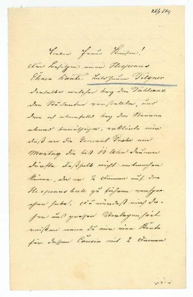 Eigenh. Brief mit U.