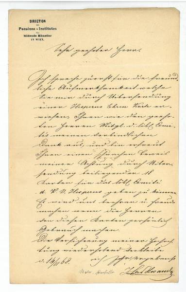 Eigenh. Brief mit U.