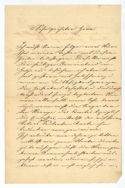 Eigenh. Brief mit U.