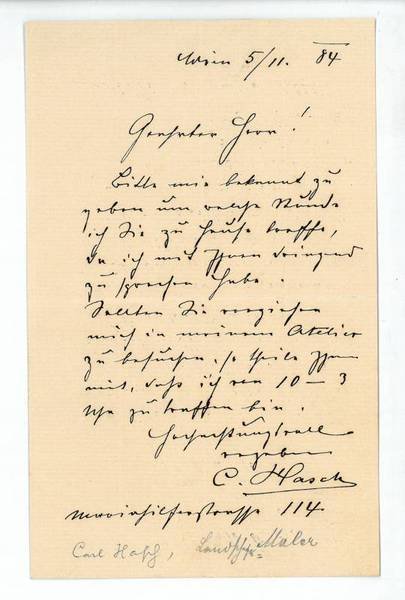 Eigenh. Brief mit U.