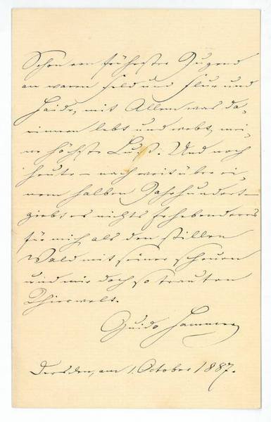 Eigenh. Widmung mit U.