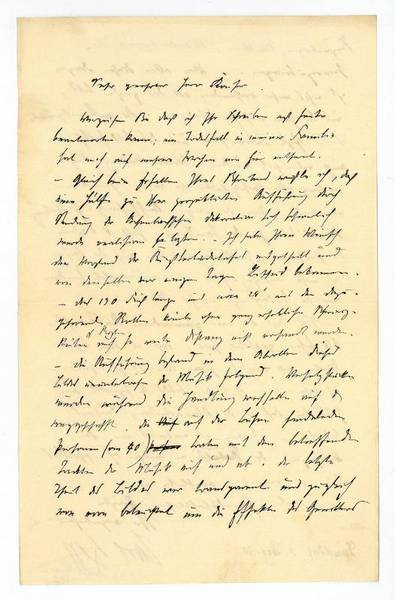 Eigenh. Brief mit U.