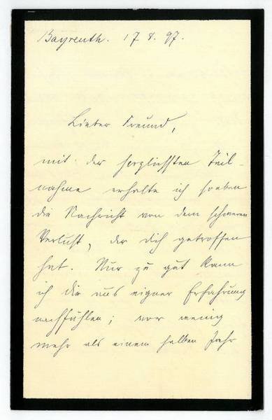 Eigenh. Brief mit U.