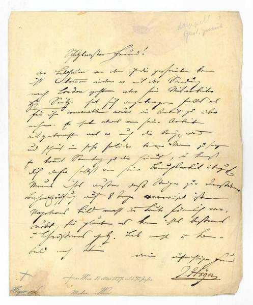 2 eigenh. Briefe mit U.