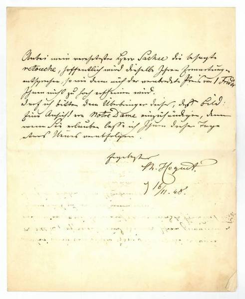 Eigenh. Brief mit U.