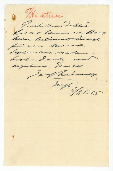 Eigenh. Brief mit U.