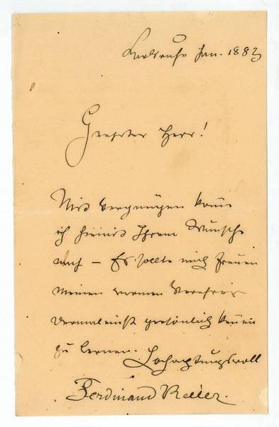 Eigenh. Brief mit U.