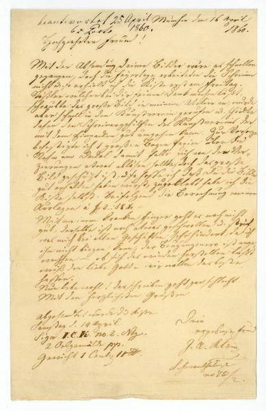 Eigenh. Brief mit U.