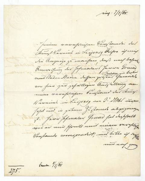 Eigenh. Brief mit U.