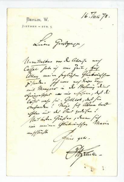 Eigenh. Brief mit U.