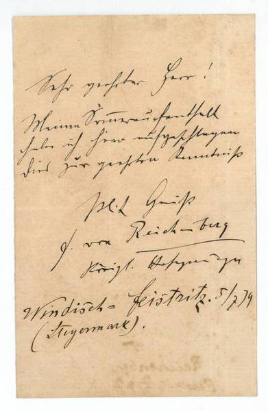 Eigenh. Brief mit U.