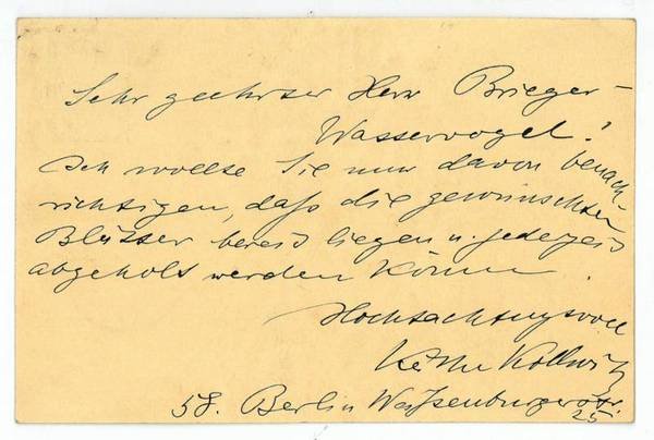 Autograph postcard signed.