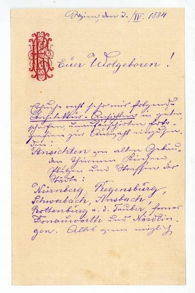 Eigenh. Brief mit U.