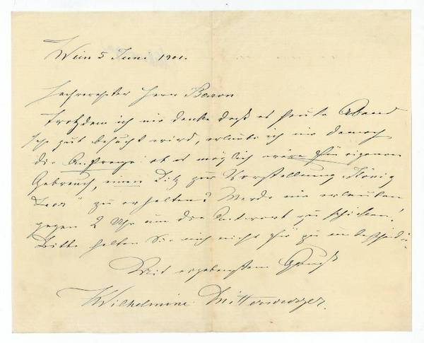 Eigenh. Brief mit U.