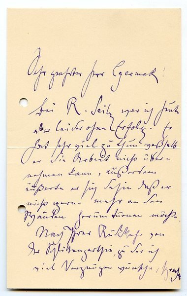 Autograph letter signed.