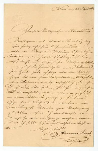 Eigenh. Brief mit U.