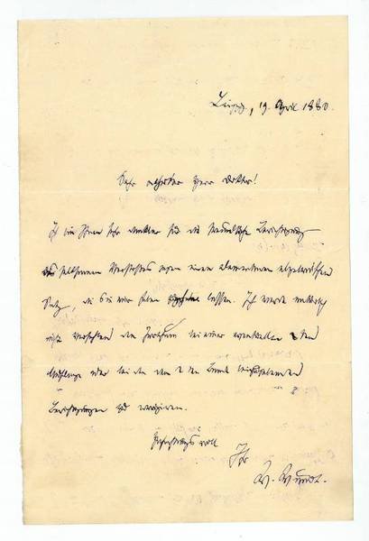 Eigenh. Brief mit U.