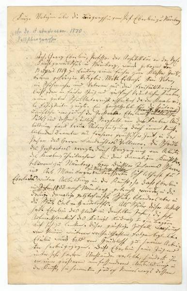 Eigenh. Manuskript mit U.