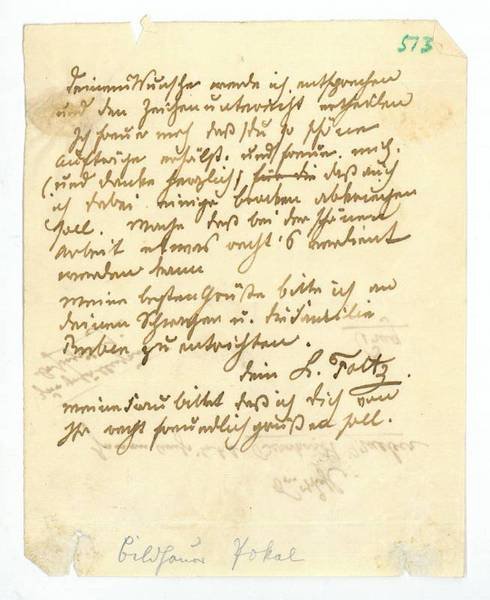 Eigenh. Brief mit U.