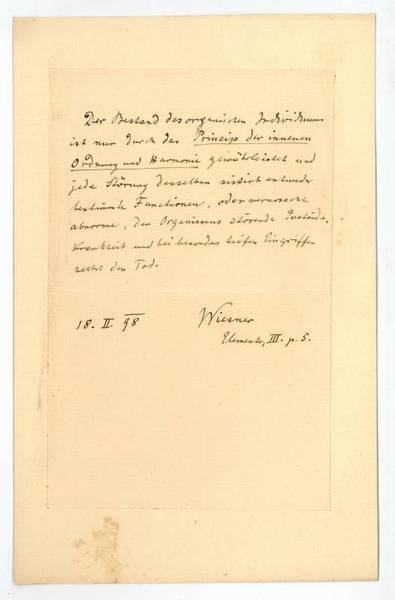 Eigenh. Albumblatt mit U.