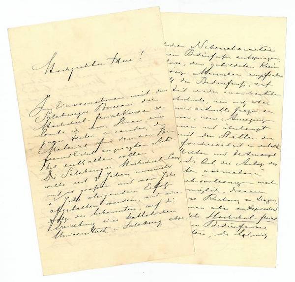 Eigenh. Brief mit U.